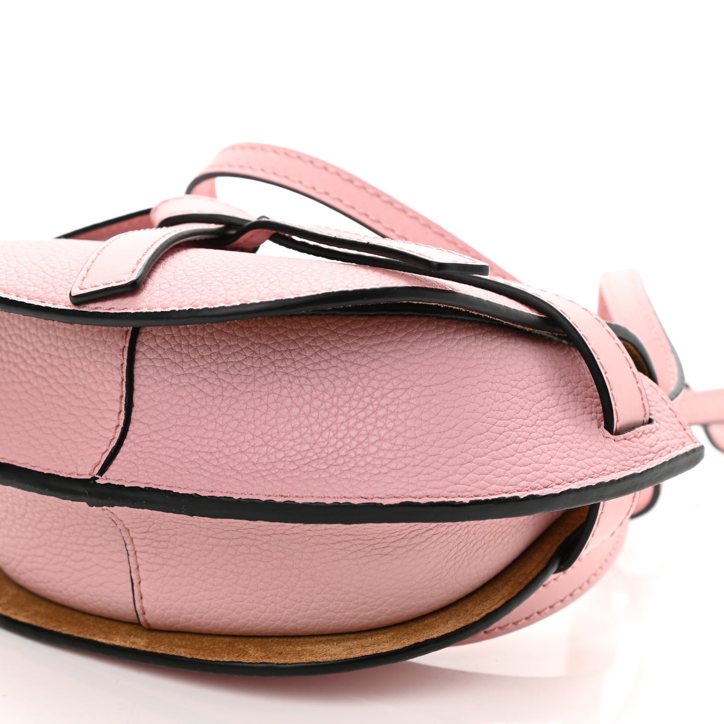 Grained Calfskin Mini Gate Crossbody Bag Pastel Pink