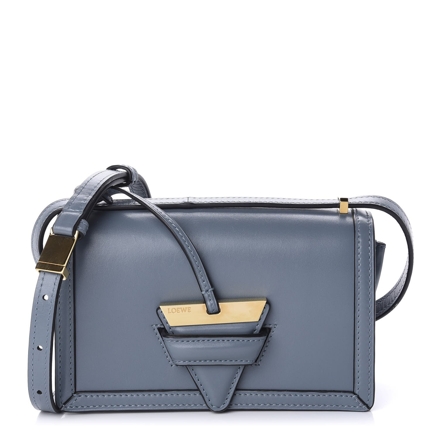Loewe Calfskin Small Barcelona Shoulder Bag Stone Blue 1 of 9