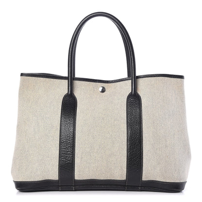 Hermes Buffle Skipper Toile Garden Party 36 MM Tote Black 1 of 7