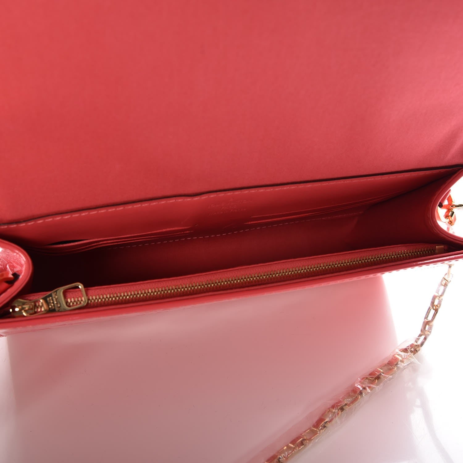 Louis Vuitton Vernis Ana Clutch Rose Litchi 5 of 8