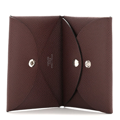 Hermes Epsom Calvi Duo Card Case Rouge Sellier 5 of 8