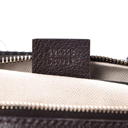 Gucci Monogram Vintage Web Medium Webby Bee Boston Dark Brown 11 of 13