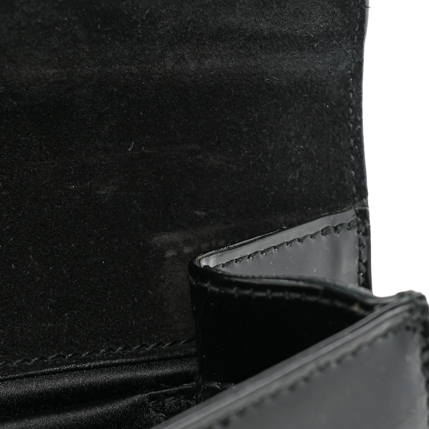 Saint Laurent Patent Y-Mail Clutch Black 11 of 14