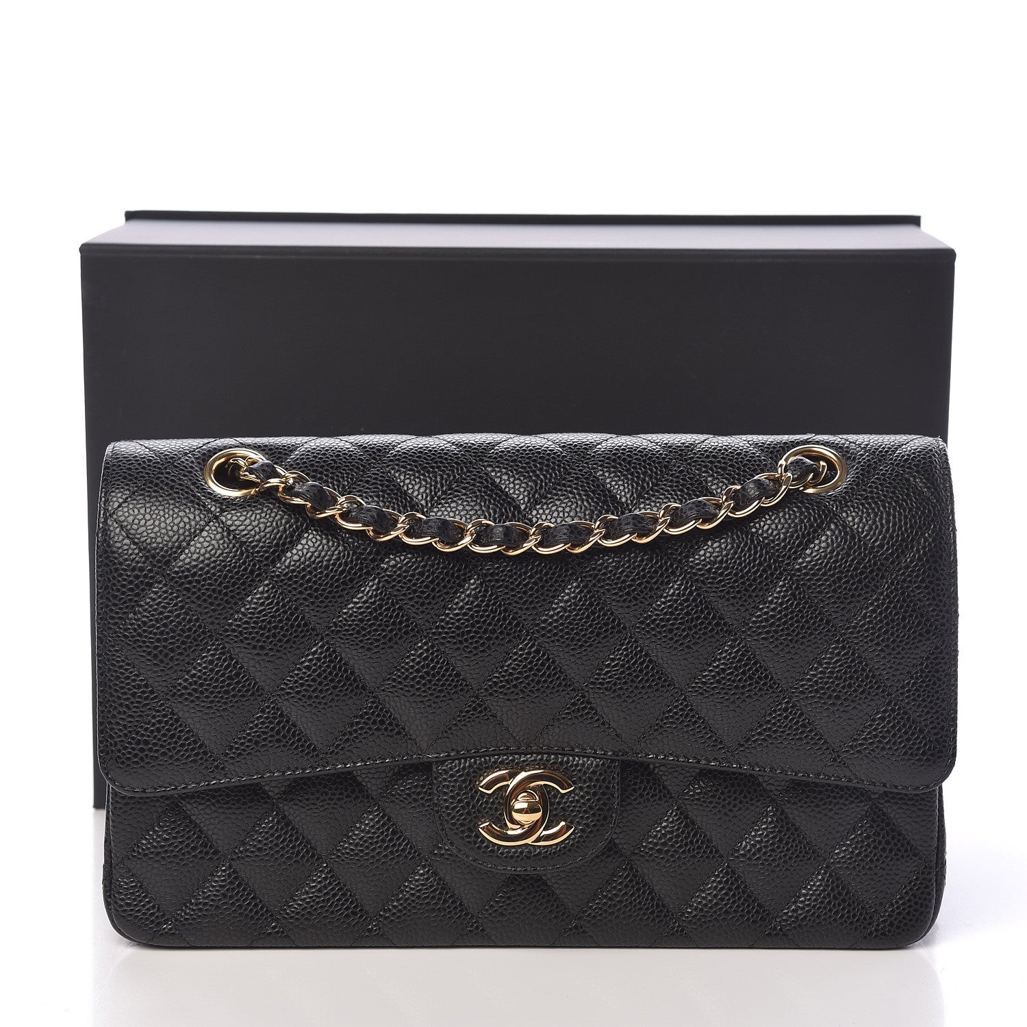Chanel Caviar Quilted Medium Double Flap Black 12 of 12