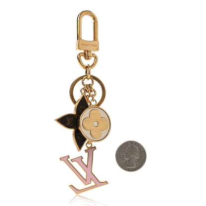 Louis Vuitton Metal Monogram Epi Spring Street Bag Charm Key Holder Gold 2 of 4