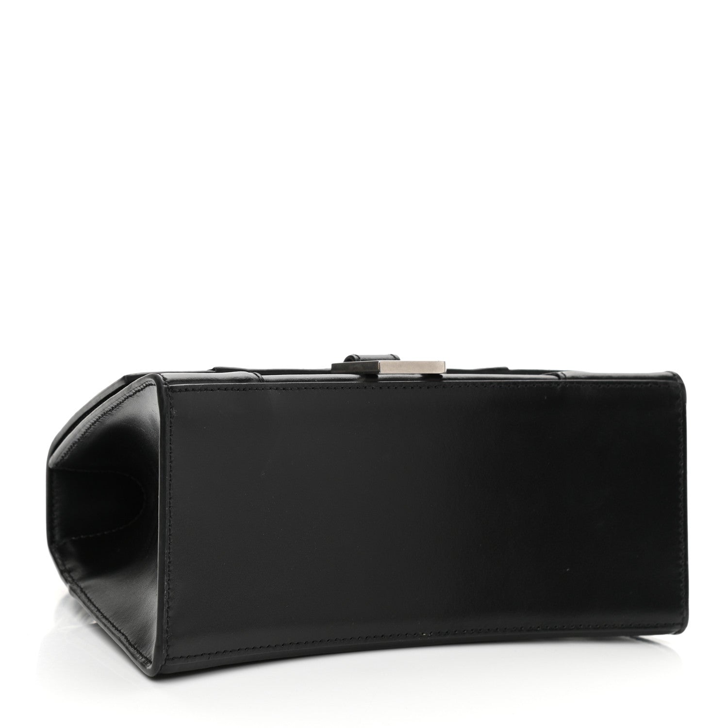 Balenciaga Shiny Box Calfskin Graffiti Logo Small Hourglass Top Handle Bag Black Pink 4 of 11