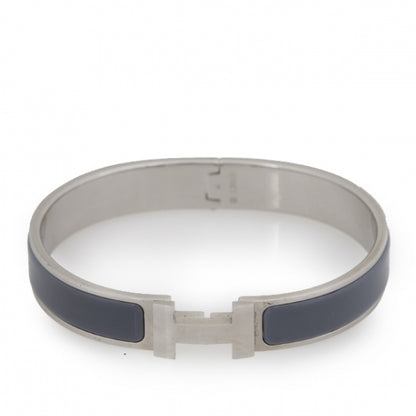 Hermes Enamel Clic Clac H Narrow Bracelet PM Grey 1 of 5