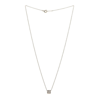Tiffany 18K Yellow Gold Diamond Flower Pendant Necklace 3 of 7