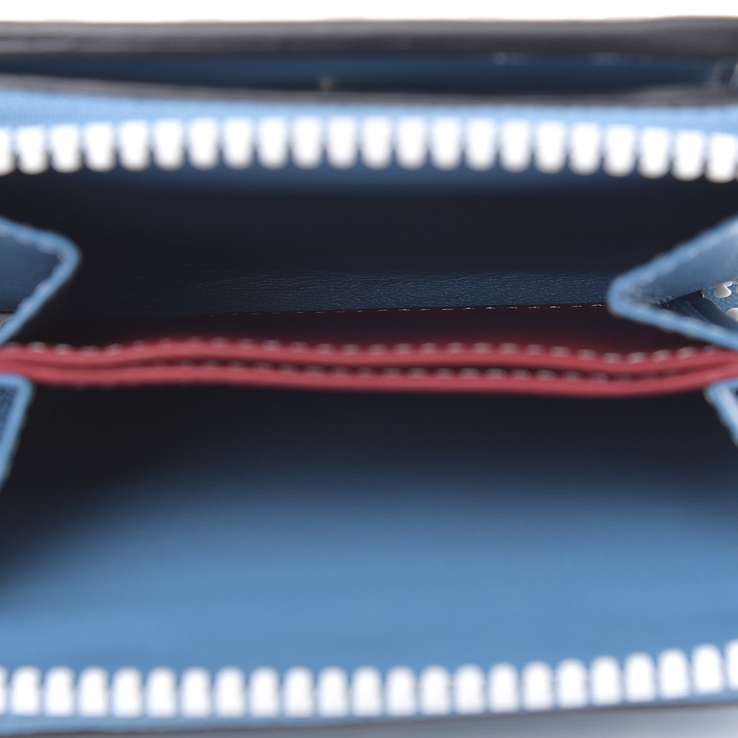Nappa Free Rockstud Spike Compact Zip Around Wallet Cerulean