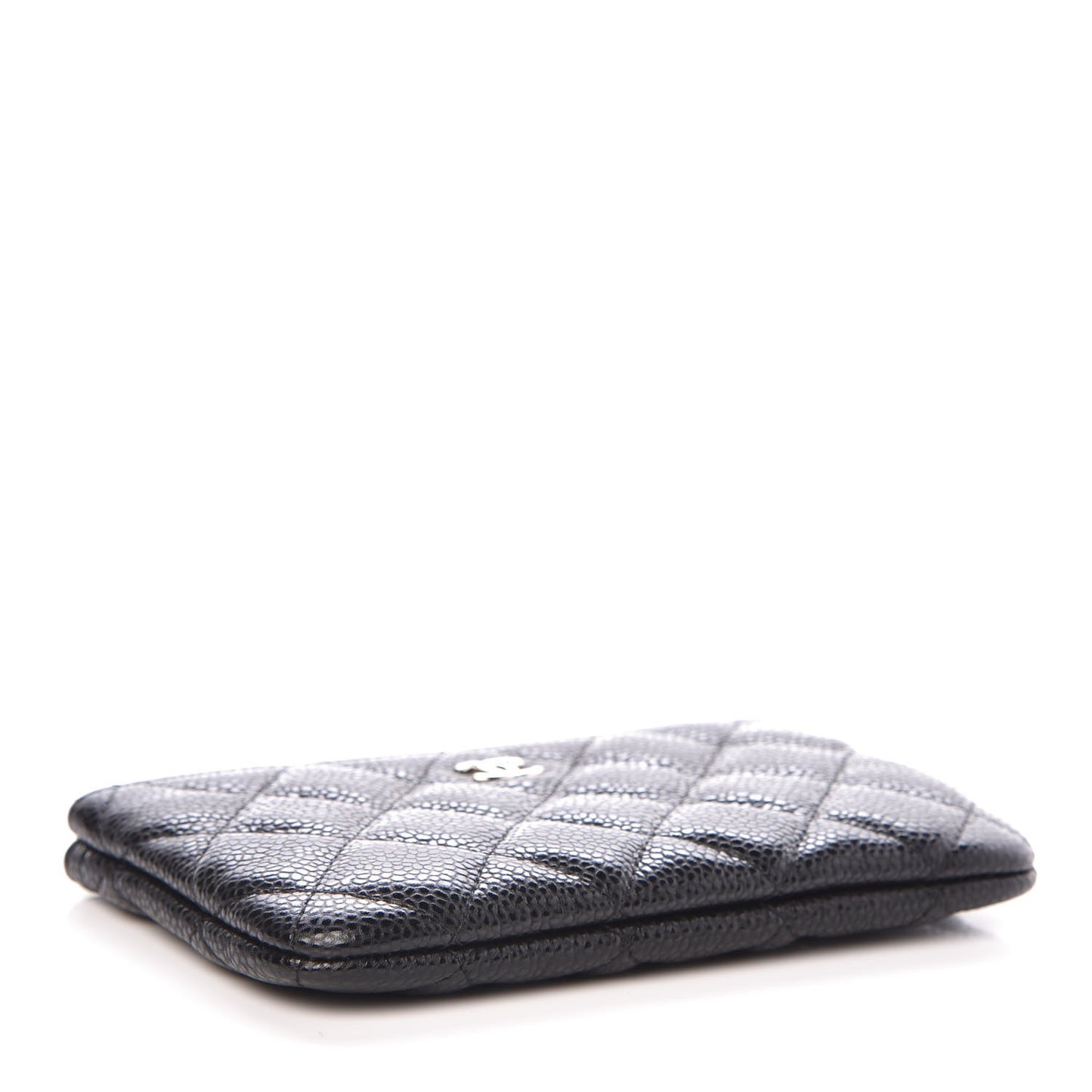 Caviar Quilted Small Cosmetic Case Black