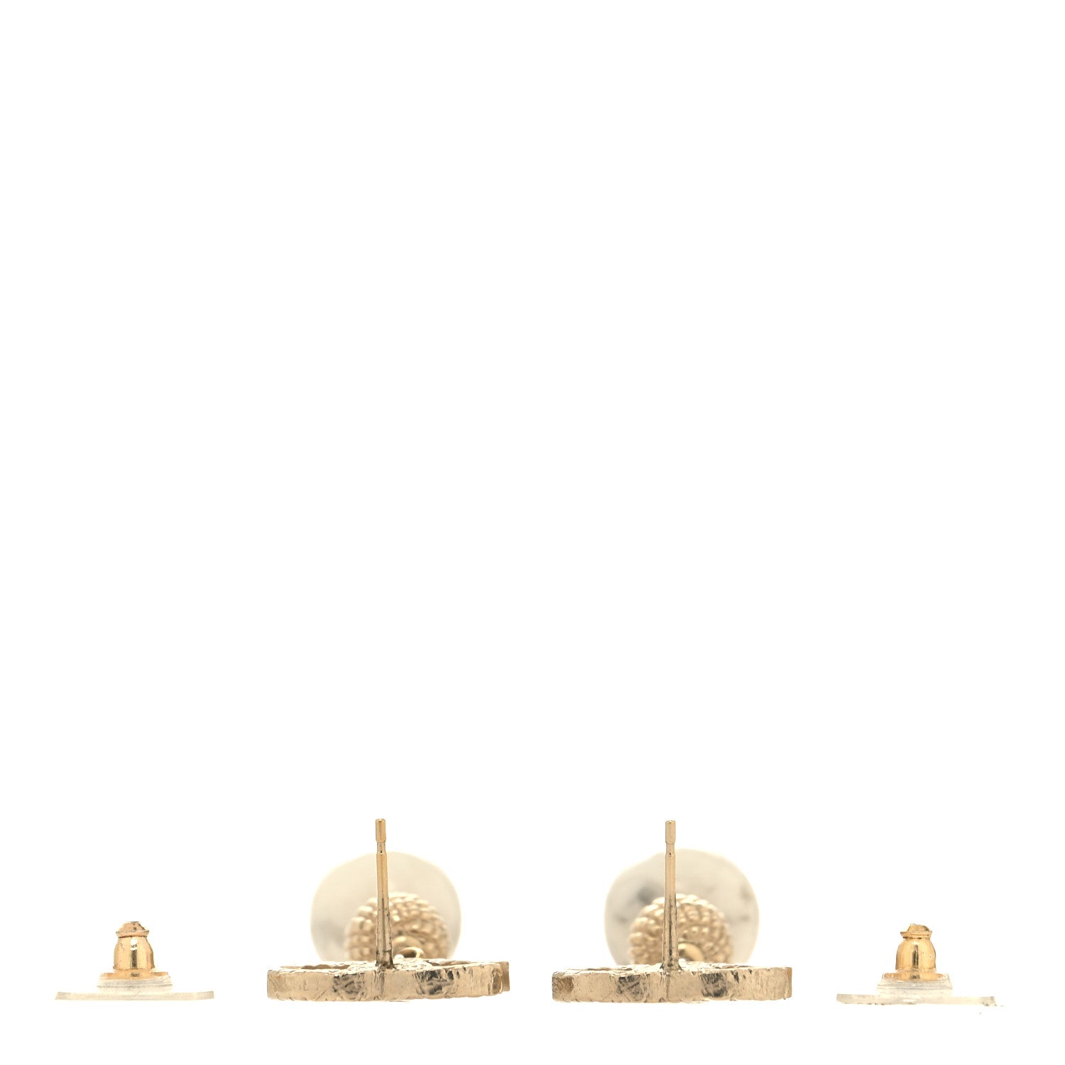 Chanel Metal Pearl Quilted CC Drop Earrings Gold White 3 of 4