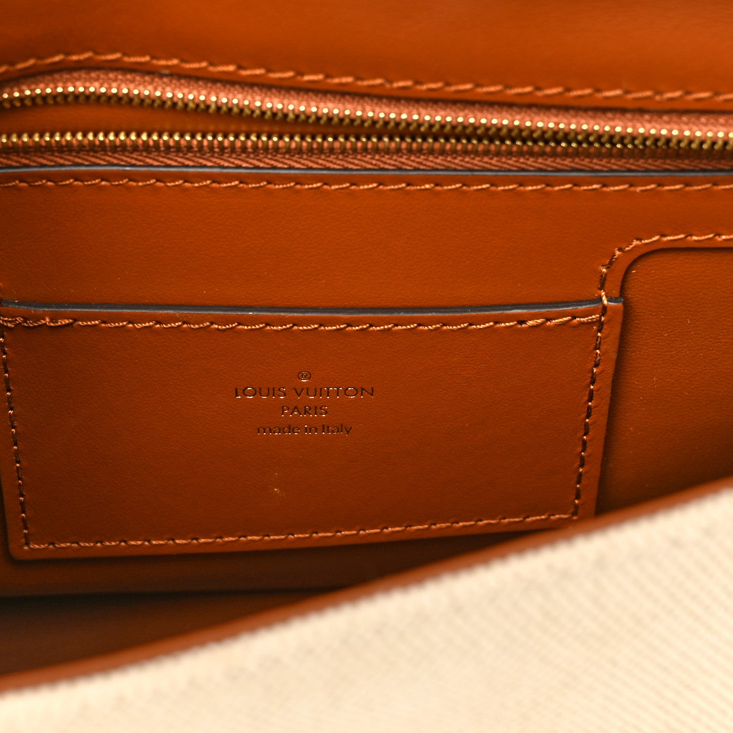 Louis Vuitton Canvas Smooth Calfskin LV Pont 9 Soft MM Caramel Brown 6 of 9