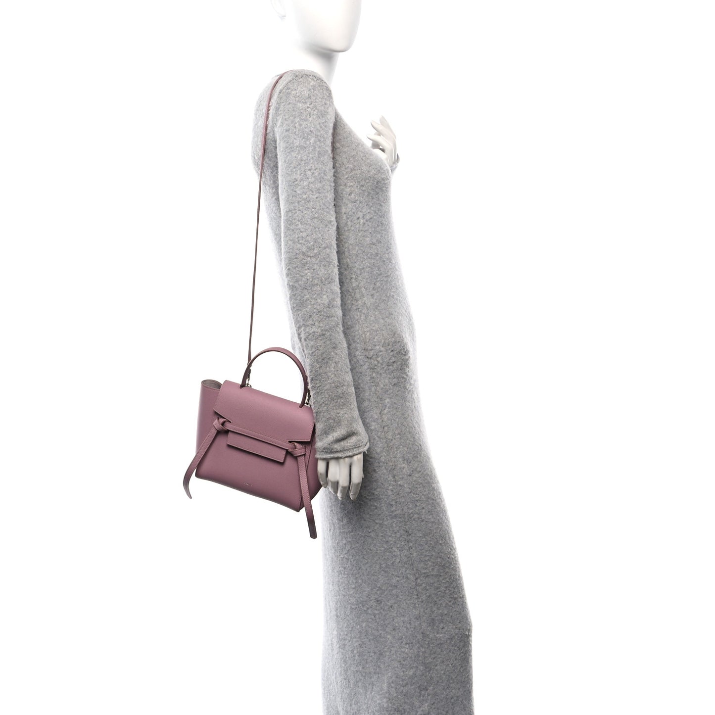 Grained Calfskin Nano Belt Bag Rose Quartz