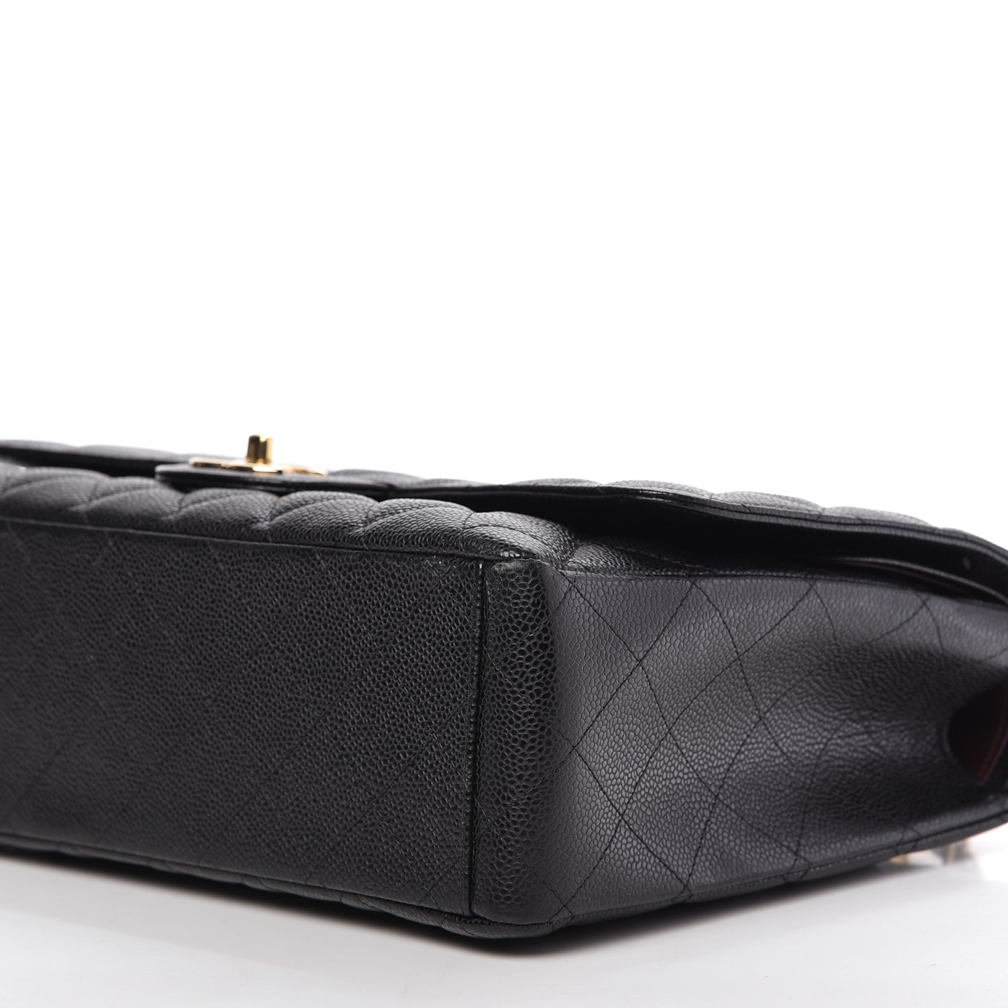 Caviar Quilted Maxi Double Flap Black