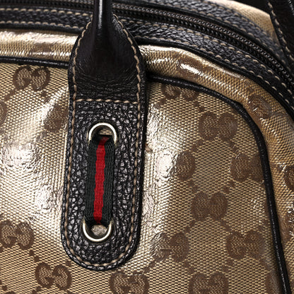 Gucci Crystal Monogram Web Princy Boston Brown 14 of 21