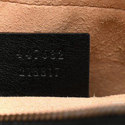 Gucci Calfskin Matelasse Small GG Marmont Chain Shoulder Bag Black 7 of 12