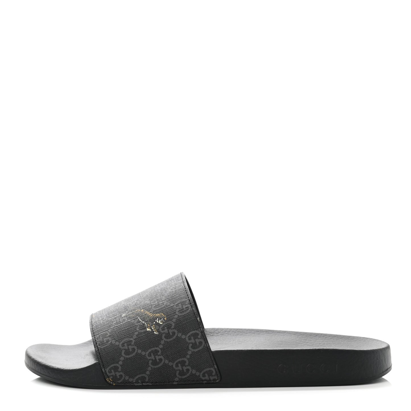 GG Supreme Monogram Tigers Mens Slide Sandals 10 Black Multicolor