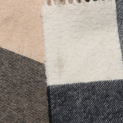 Burberry Cashmere Mega Check Fringe Scarf Camel 4 of 6