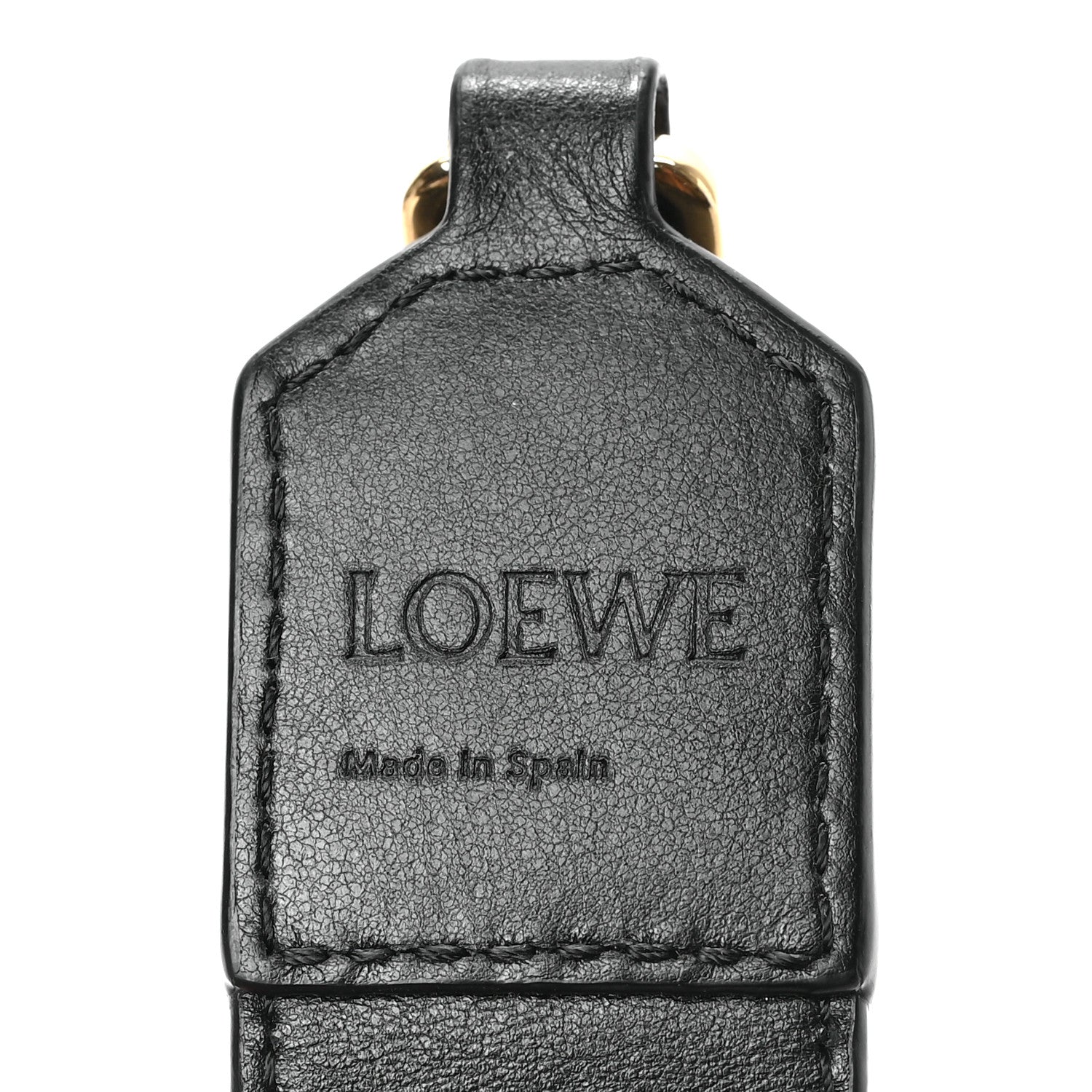 Loewe Satin Calfskin Embossed Anagram Strap Black 3 of 3