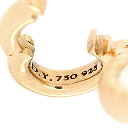 David Yurman 18K Yellow Gold Diamond Enamel Cable Collectibles Enhancer Pendant White 4 of 4