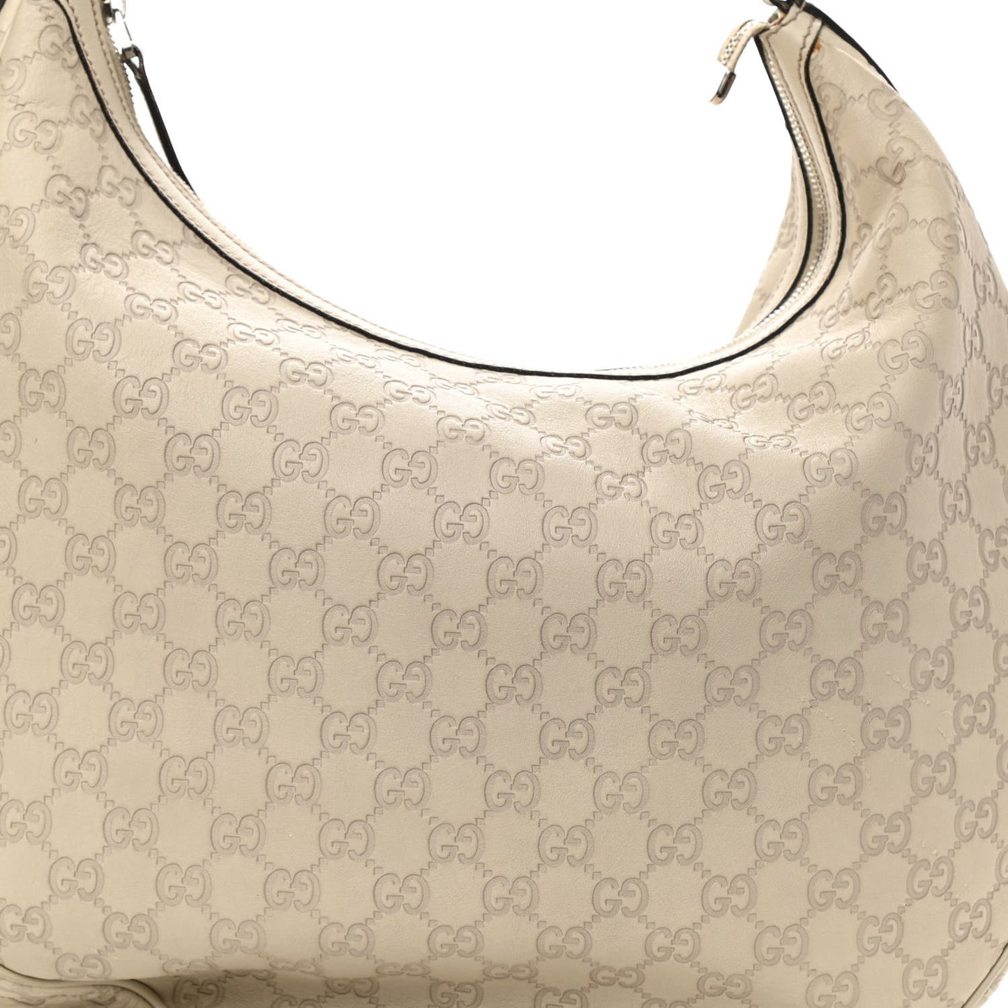 Guccissima Large GG Twins Hobo Off White