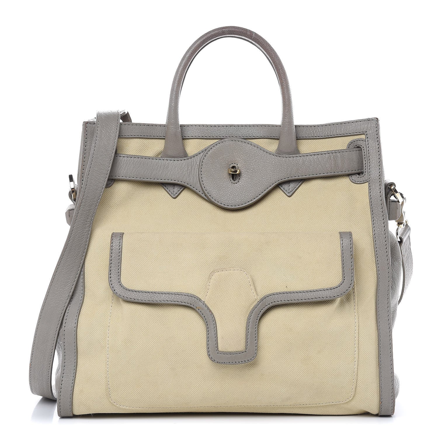 Balenciaga Canvas Chevre Lune MM Cream Grey 1 of 28