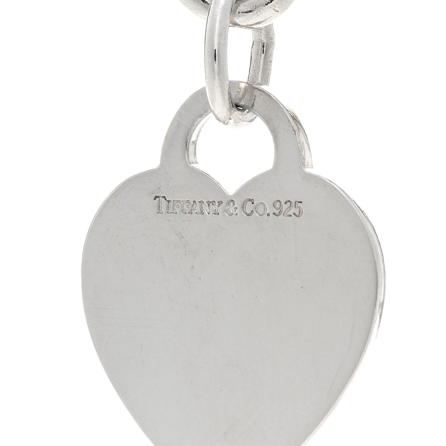 Sterling Silver Heart Tag Toggle Necklace