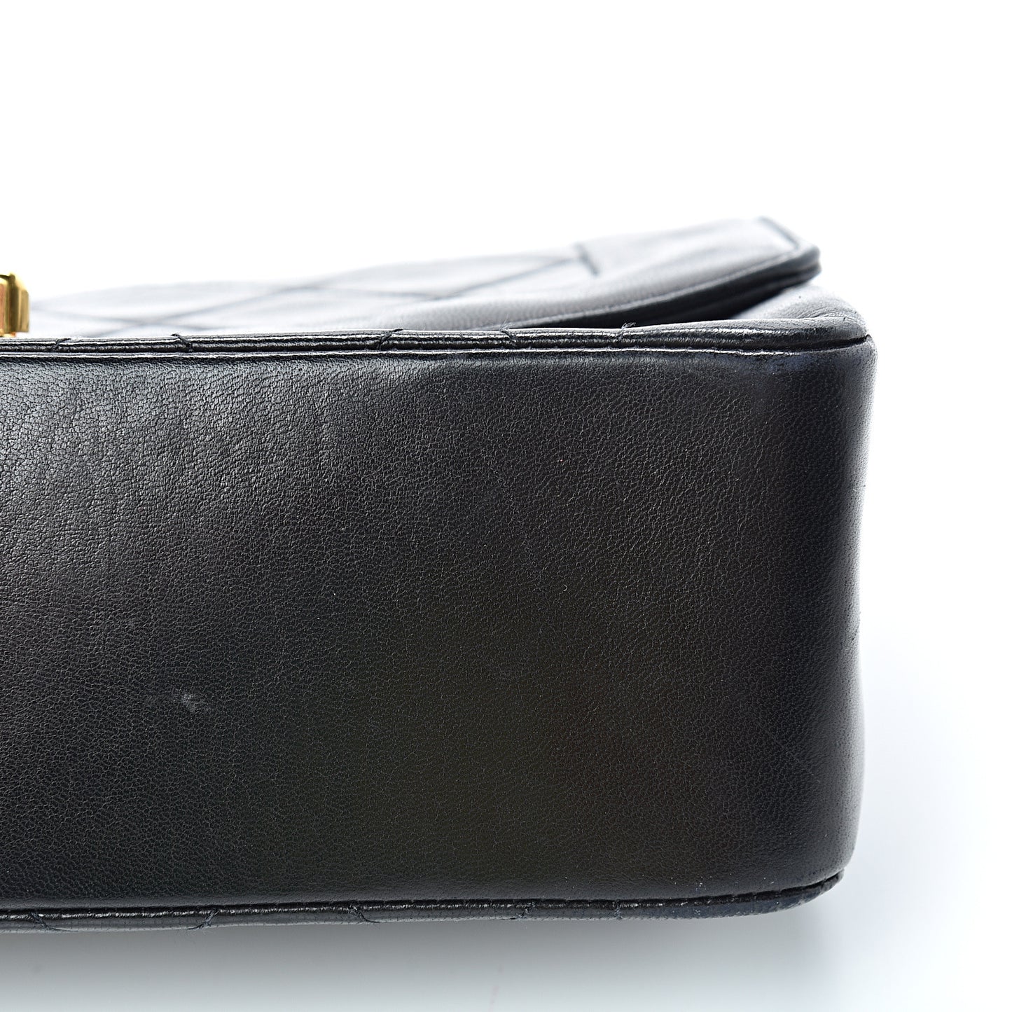 Lambskin Quilted Small Single Flap Black