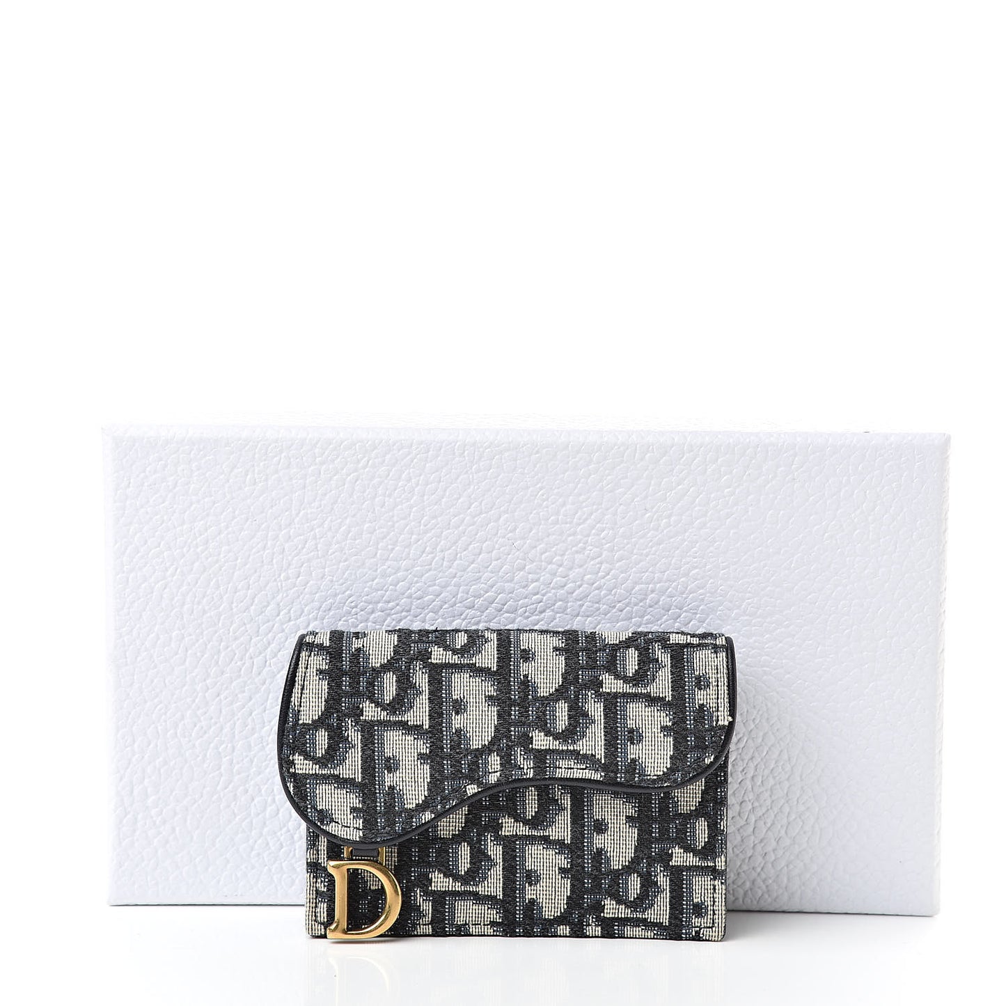 Oblique Saddle Card Holder Blue