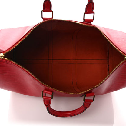 Louis Vuitton Epi Keepall 45 Castillan Red 5 of 11