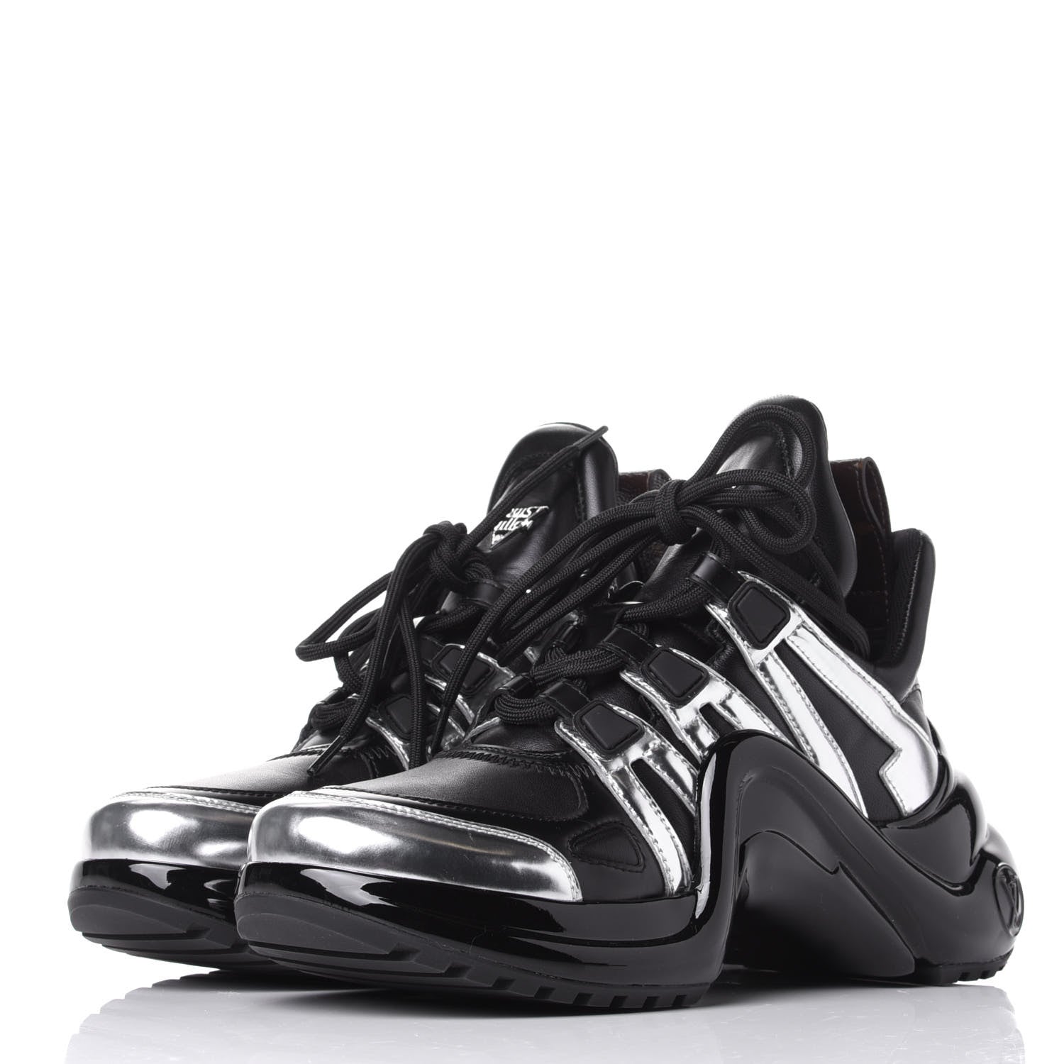 Louis Vuitton Patent LV Archlight Sneakers 36 Black Silver 3 of 11