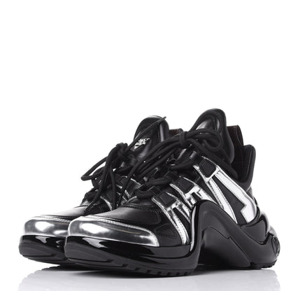 Louis Vuitton Patent LV Archlight Sneakers 36 Black Silver 3 of 11