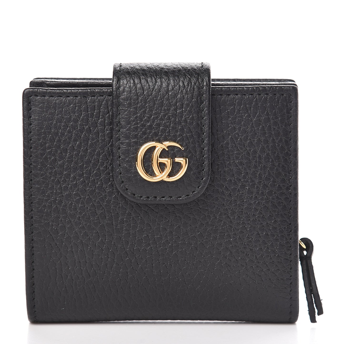 Dollar Calfskin GG Marmont French Wallet Black