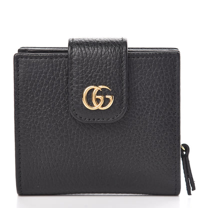 Gucci Dollar Calfskin GG Marmont French Wallet Black 1 of 8