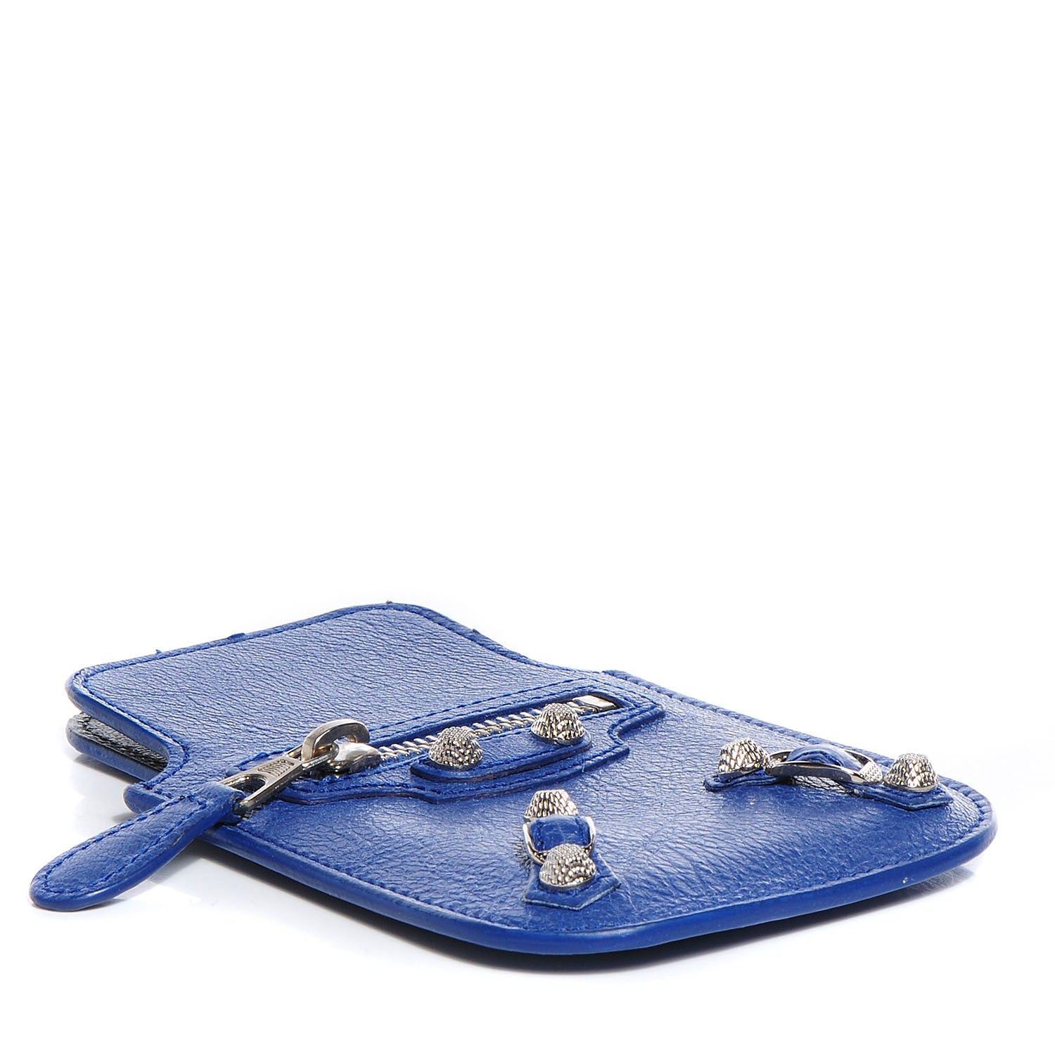 Balenciaga Agneau Giant Silver Hardware Smart Phone Case Bleuette 4 of 9