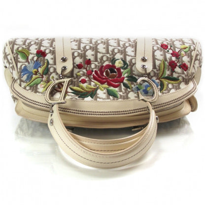 Christian Dior Monogram Vintage Flowers Frame Satchel 5 of 12