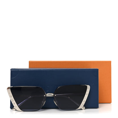 Louis Vuitton Metal LV Moon Cat Eye Sunglasses Z2173U Silver 7 of 7