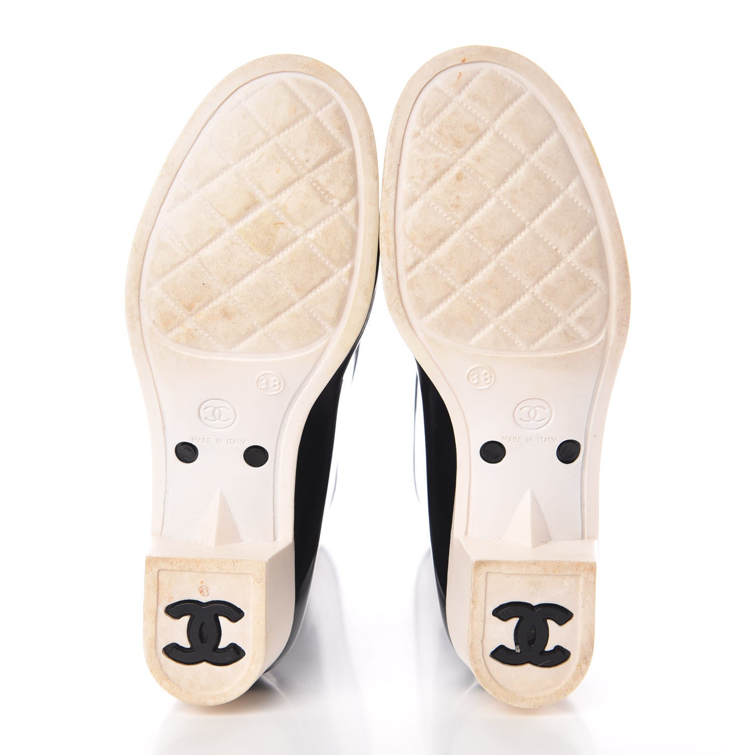 Chanel Rubber Camellia Rain Boots 38 Black 8 of 12