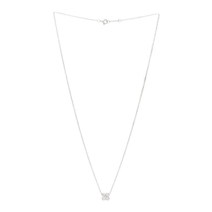 Tiffany Platinum Diamond .22ctw Flower Pendant Necklace 3 of 4