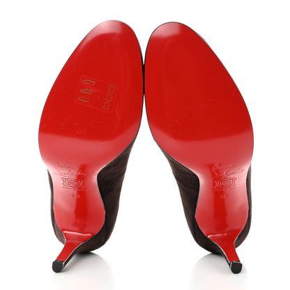 Christian Louboutin Suede Simple 100 Pumps 36 Brown 5 of 7