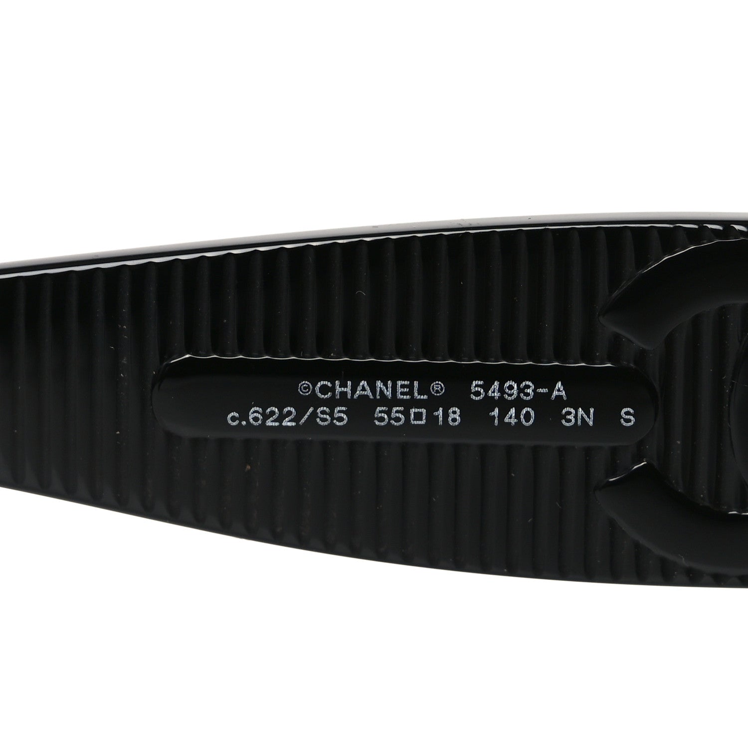 Chanel Acetate Rectangle Sunglasses 5493-A Black 5 of 7