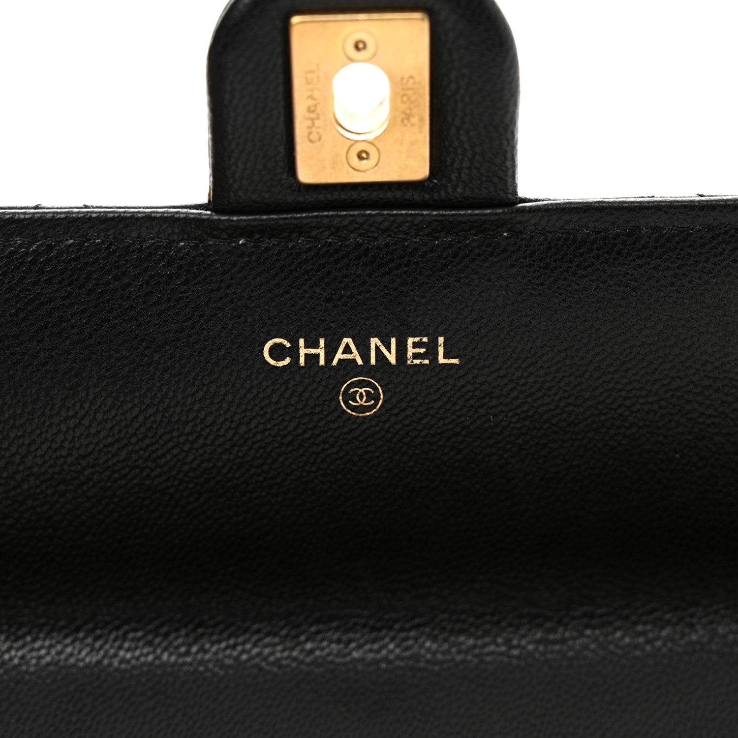 Chanel Goatskin Quilted Chic Pearls Clutch With Chain Black 6 of 14