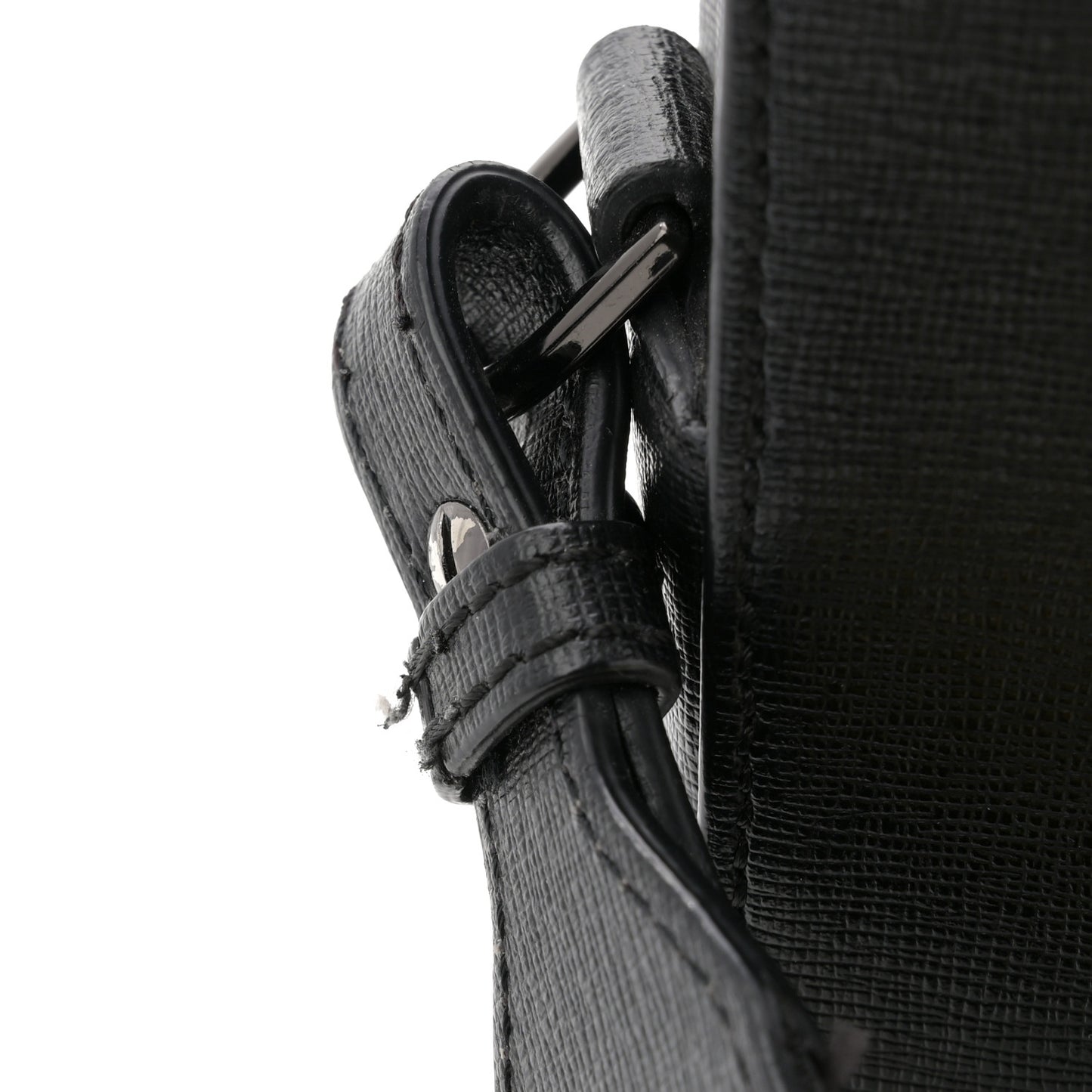 Saffiano Logo Belt Bag Crossbody Bag Black