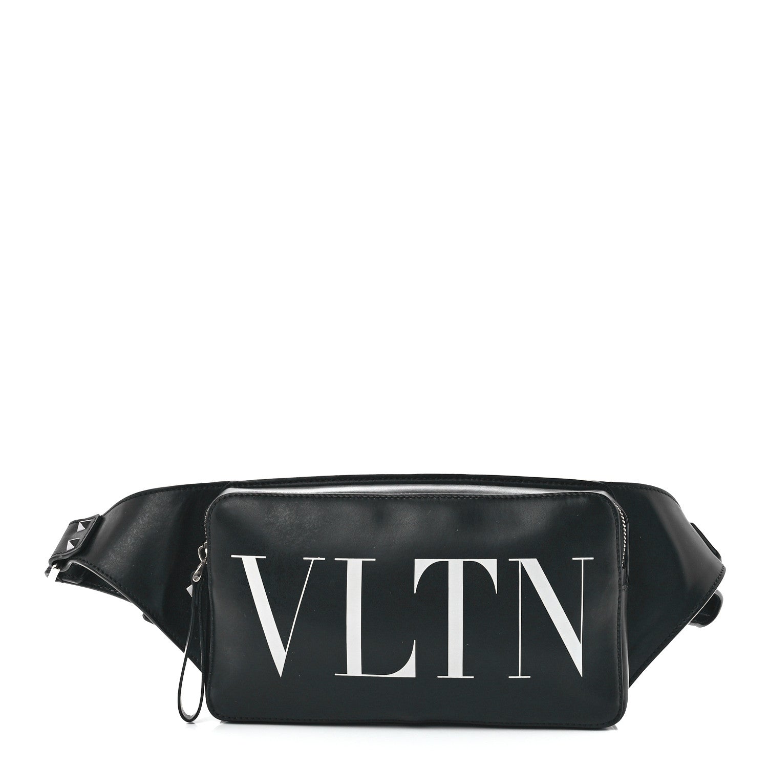Valentino Garavani Calfskin VLTN Belt Bag Black White 1 of 12