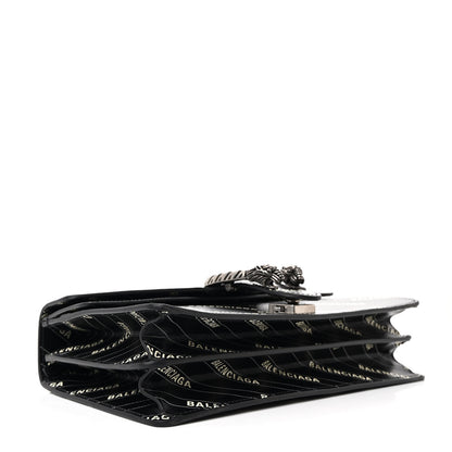Gucci X BALENCIAGA Calfskin Logo Print Small Dionysus Shoulder Bag Black 4 of 11