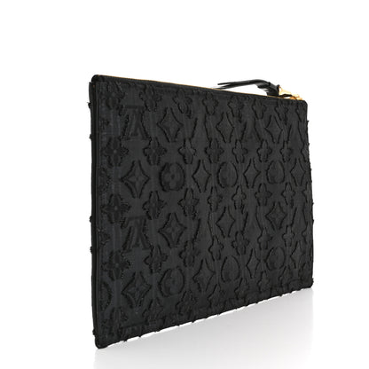 Louis Vuitton Monogram Lurex Flat Zip Pochette Black 3 of 7