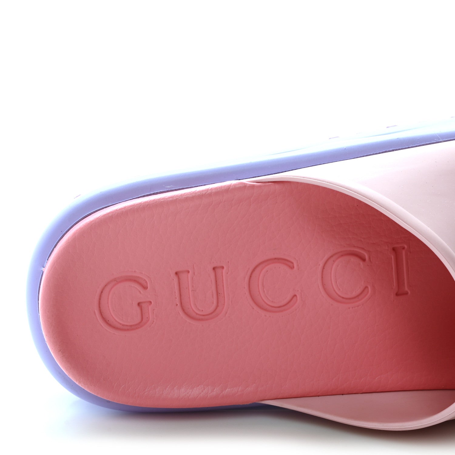 Gucci Soft Rubber Womens Interlocking G Platform 42mm Slide