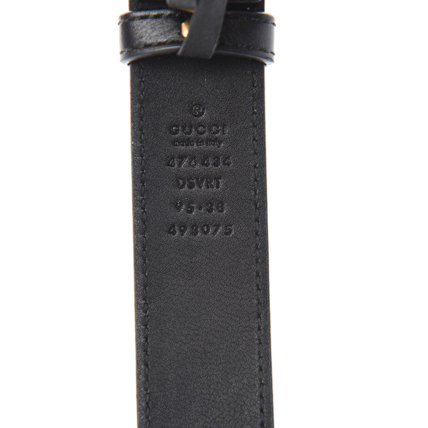 Gucci Calfskin Matelasse GG Marmont Belt Bag 95 38 Black 10 of 11