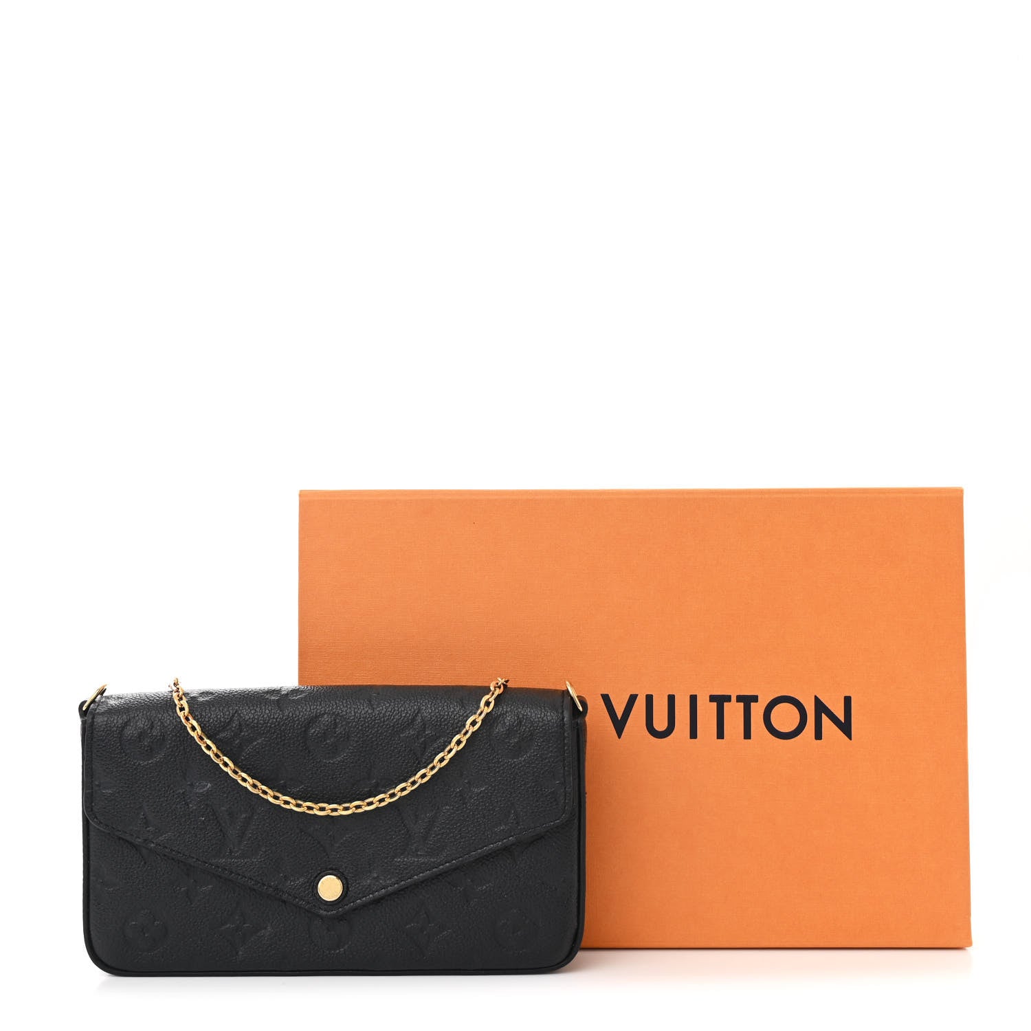 Louis Vuitton Empreinte Pochette Felicie Chain Wallet Black 14 of 14