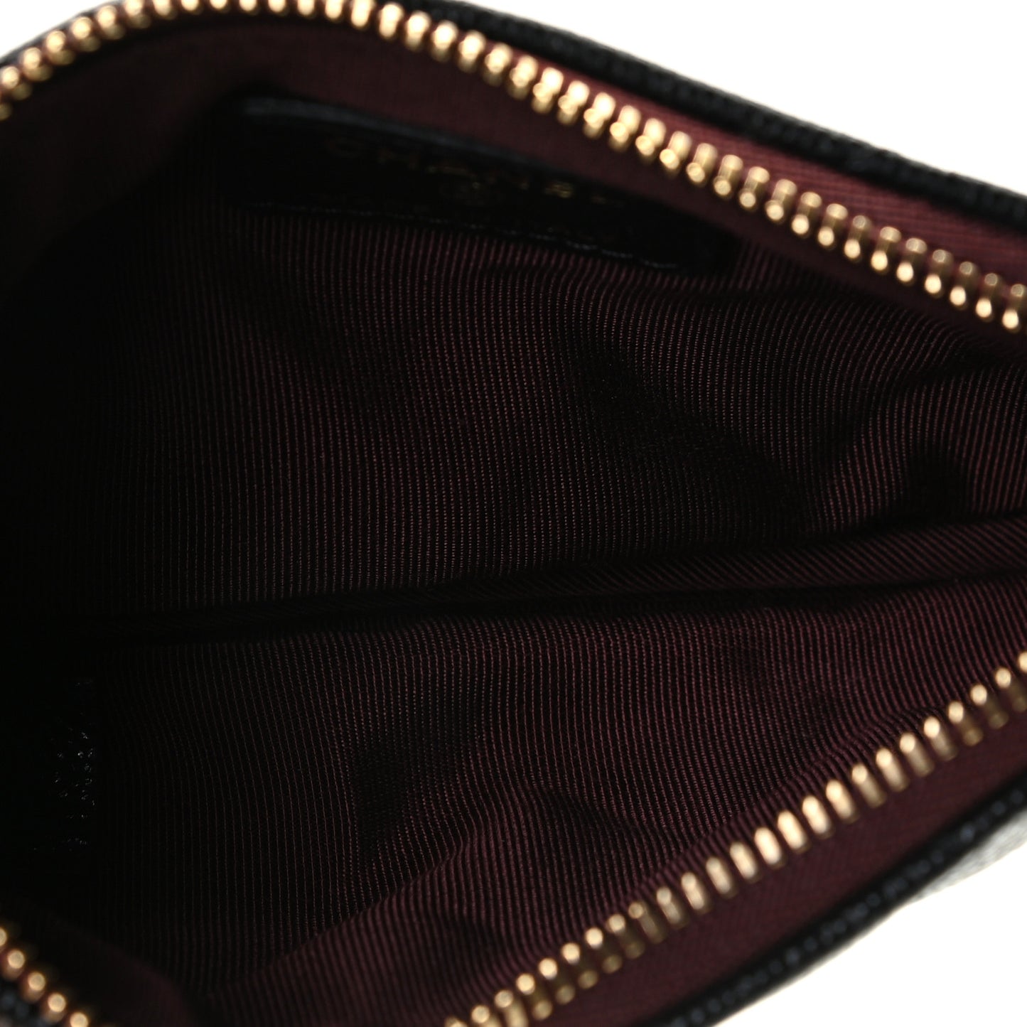 Caviar Quilted Small Cosmetic Case Black